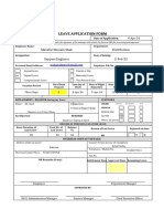 Muzafar Leave Application Form