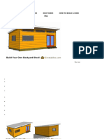 12x24 Modern Studio Shed Plans - End Door