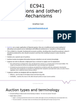 EC941 2023 Lecture 5 Live - Auctions and Mechanismsv3