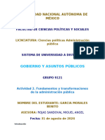 Fundamentos y Transformación de La Administración Pública