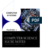 Igcse 2023-2025 Computer Science Paper 1 Notes