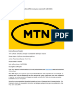 Le Groupe de Télécommunications MTN Recrute Pour Ce Poste (23 Juillet 2024)