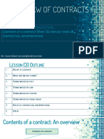 Lesson 3 - Implied Terms and Contractual Interpretation