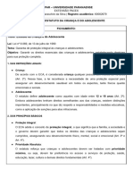 Fichamento Estatuto Da Criança e Adolescente