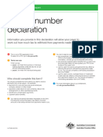 Tax File Number Declaration Instructions