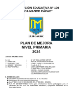 Plan de Mejora 2do Grado 2024 Julio