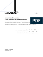 Jornalismo Sobre Pessoas: o Caso Da História de Interesse Humano