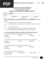 Examen 1er Trimestre Español 3