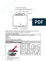 Proceso de Fabricación de Un Radiador