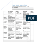 Reporte de Aprendizaje