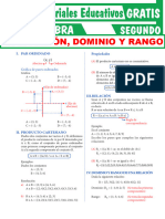 La Relación Dominio y Rango para Segundo Grado de Secunadria