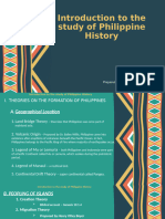 Introduction To The Study of Philippine History