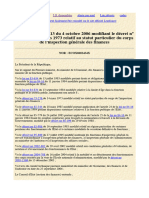 Décretn°2006 1213du4octobre2006modifiantledécretn°73 276du14mars1973relatifaustatutparticulierducorpsdel - Inspectiongénéraledesfinances