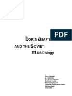 Asaf'Ev and The Soviet Musicology