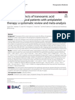 Hemostatic Effects of Tranexamic Acid in Cardiac Surgical Patients With Antiplatelet Therapy A Systematic Review and Meta Analysis