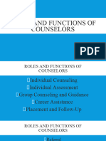 Roles and Functions of Counselors