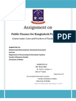 Assignment On: Public Finance For Bangladesh Perspective