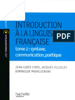 T2 Collectif Introduction À La Linguistique Française Tome 2