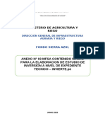 ANEXO 3 ANEXO N 03-MFSA Contenidos Mínimos de Los Términos de Referencia para La Formulación de Estudios A Nivel de Expediente Técnico 1