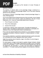 Elasticity of Demand and Supply