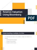 1 Relative Valuation Using Bloomberg