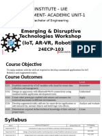 Lecture - 1 - Introduction To Emerging Disruptive Technologies Workshop Course