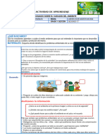 Tutoria REFLEXIONAMOS SOBRE EL CUIDADO DEL AMBIENTE