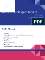 Audit of Sublingual Tablets