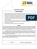 Relatório Música - Berçário e Maternal - 3º Bimestre