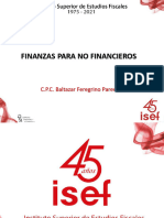 Finanzas No Financieros. - ISEF - Baltazar Feregrino - 2021