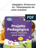 Projeto Pedagogico Primavera para Bebes Planejamento de Aulas Semanal