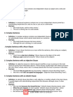 Clauses and Parts of Speech