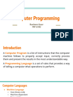 Introduction To Computer Programming