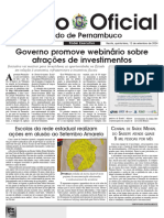 Estado de Pernambuco: Governo Promove Webinário Sobre Atrações de Investimentos