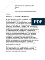 Tesis Políticas Movimiento Al Socialismo Andino Amazónico