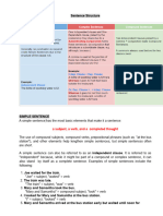 Sentence Structures and Conjunctions