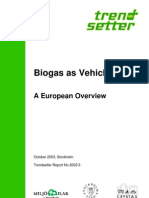 Biogas As Vehicle Fuel