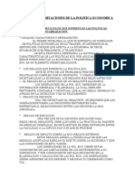 Alcances y Limitaciones de La Politica Economica