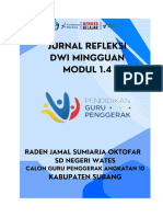 JURNAL REFLEKSI DWI MINGGUAN 1.4 Raden Jamal S.O, S.PD CGP 10