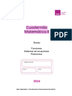 Cuadernillo Ecuaciones, Funciones y Polinomios - 2do PEPGSM