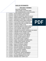 Codigos de Estudiantes