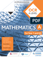 OCR A Level Mathematics Year 1 As Sample Chapter