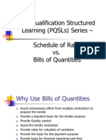 Bill of Qty Vs Schedule of Rates