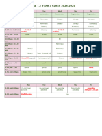 YEAR 3 CLASS TIMETABLE Personal