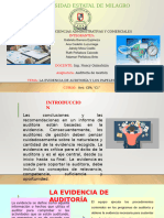 La Evidencia de Auditoría y Los Papeles de Trabajo