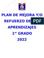 PLAN DE MEJORA - 1ero A