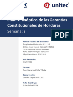 Cuadro Sinóptico de Las Garantías Constitucionales de Honduras