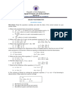 G9, Q1 Exam