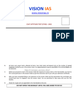 Vision Ias Test-15 Csat Prelims 2022