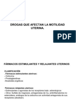 Drogas Que Afectan La Motilidad Uterina